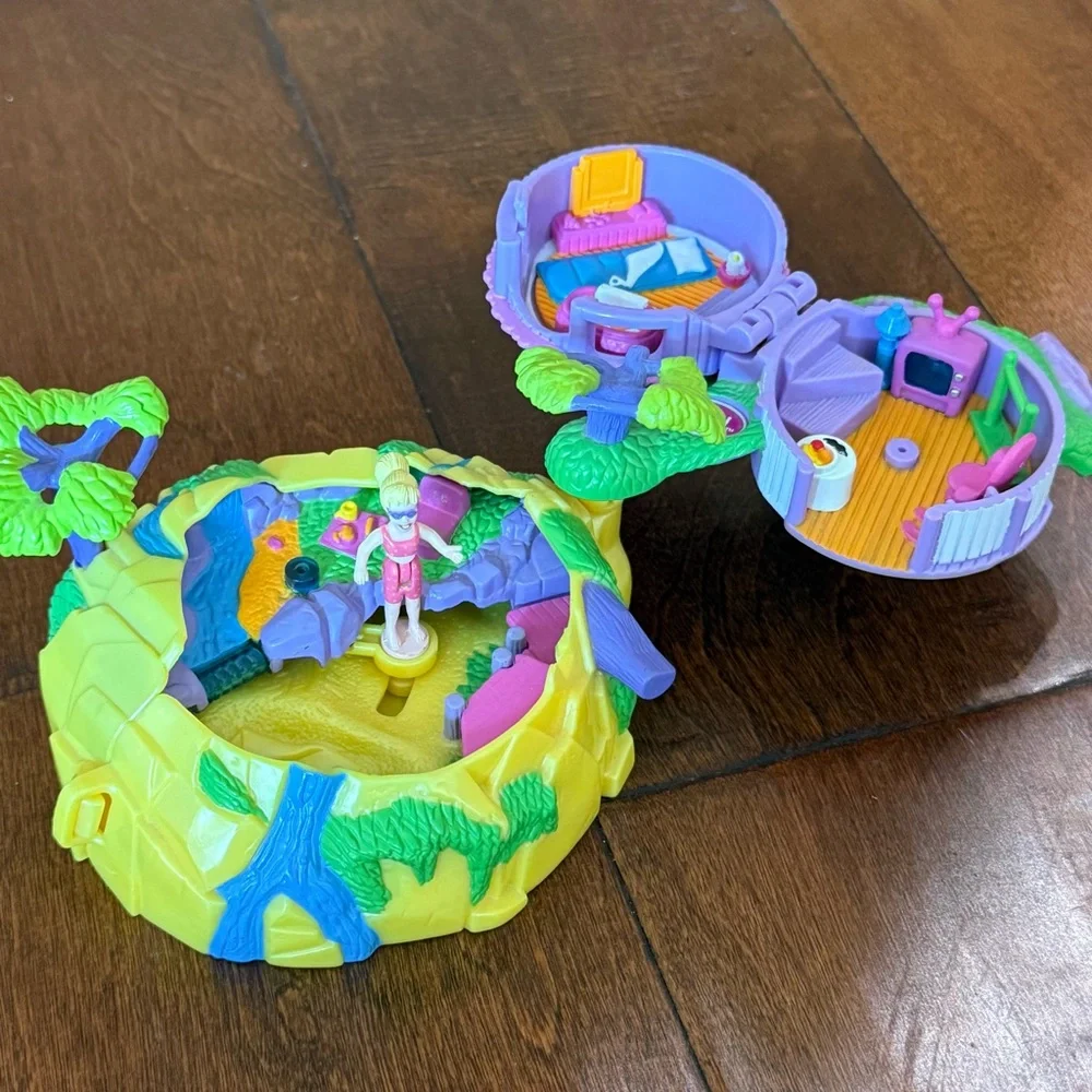 POLLY POCKET VTG Jungle Hut play set with 1 doll - Picture 4 of 7